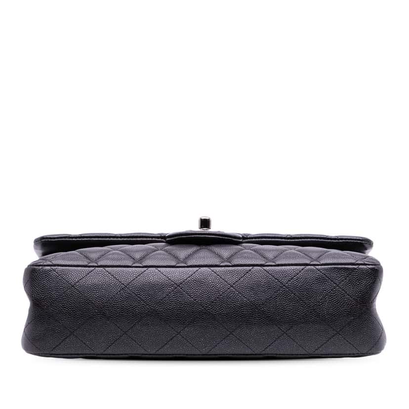 Chanel Medium Classic Caviar Double Flap Black Leather Good condition - Inside View