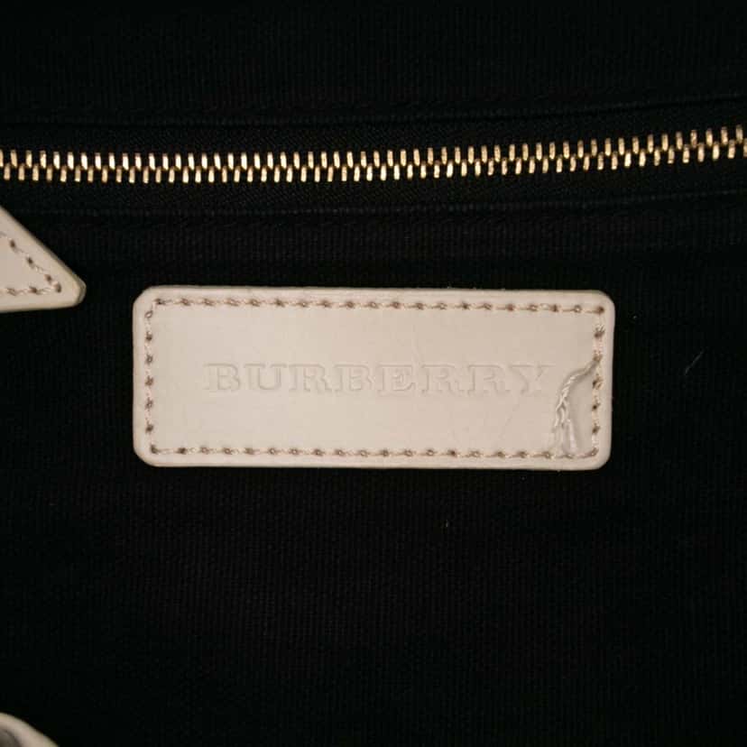 Burberry Small Leather Trimmed House Check Canvas Bridle Orchard Satchel Brown Canvas Good condition - Box View