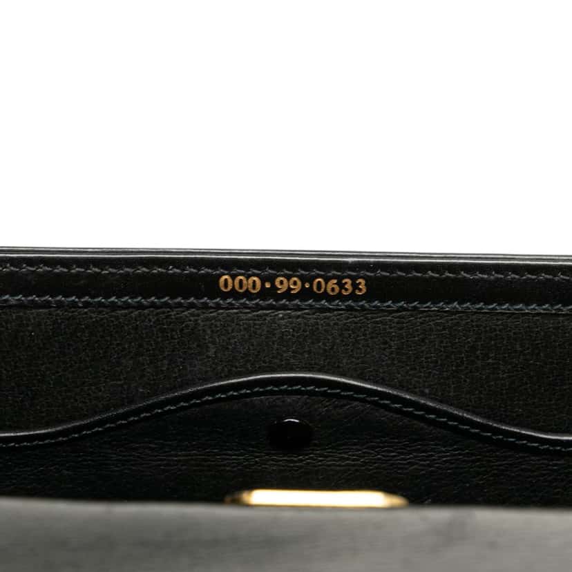 Gucci Calfskin Bamboo Night Black Leather Good condition - Box View