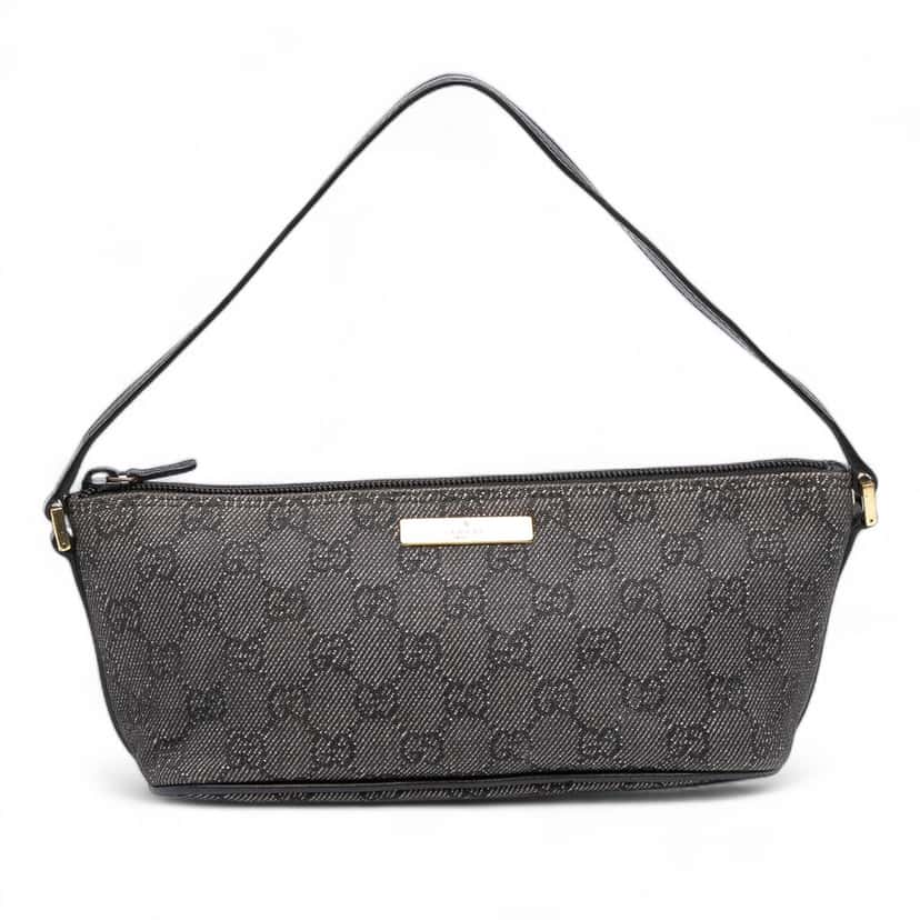 Gucci GG Denim Boat Grey Denim Good condition - Front View