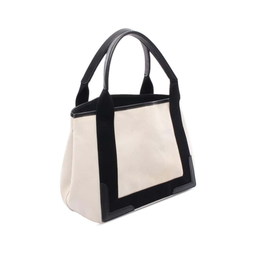 Balenciaga Canvas Navy Cabas Tote S White Canvas Good condition - Back View