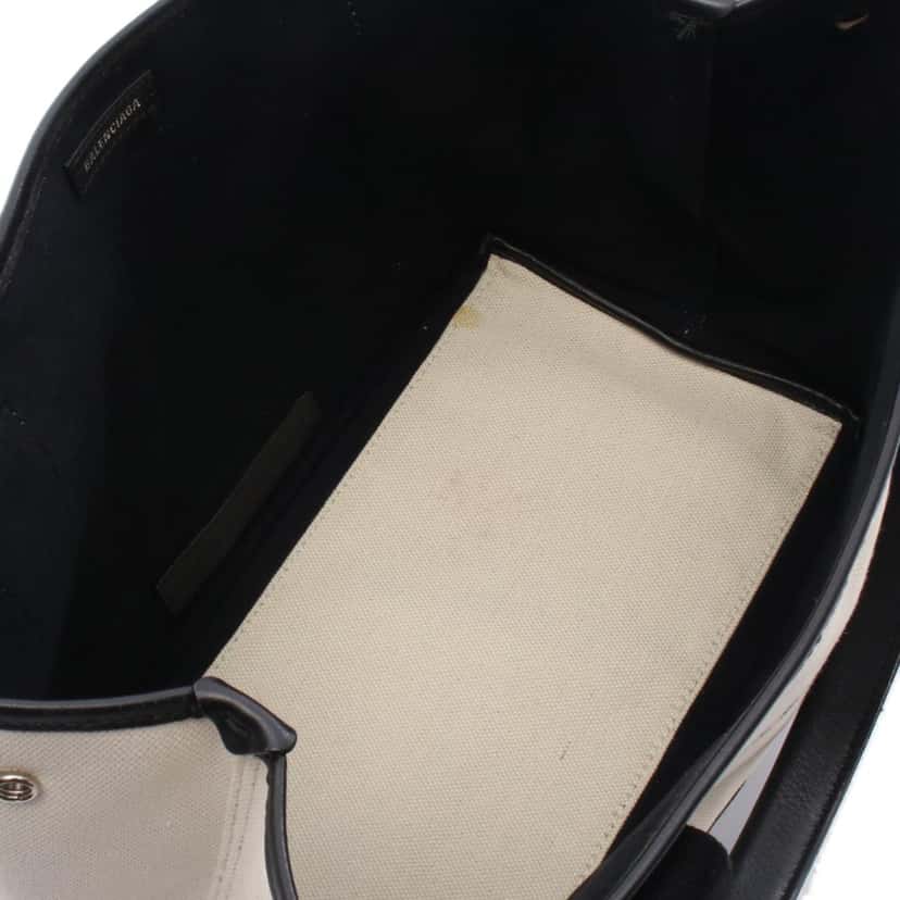 Balenciaga Canvas Navy Cabas Tote S White Canvas Good condition - Model View