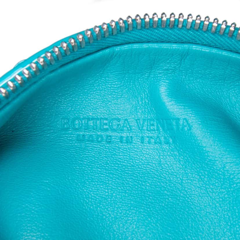 Bottega Veneta Mini Patent Intrecciato Jodie Blue Leather Good condition - Box View
