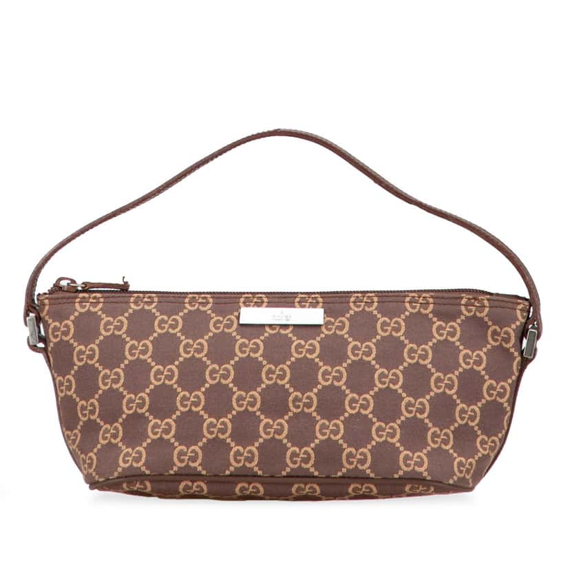 Gucci GG Canvas Boat Brown Canvas Fair condition - Front View
