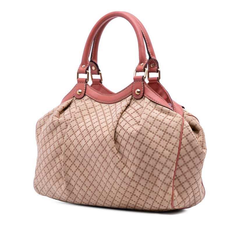 Gucci Medium Diamante Canvas Sukey Tote Brown Canvas Good condition - Back View