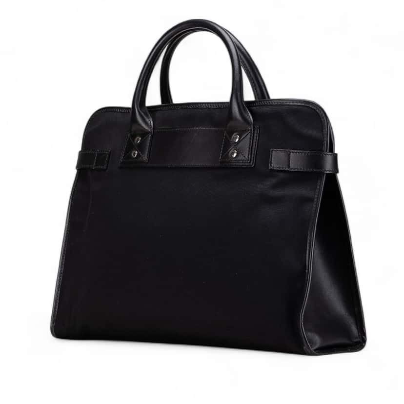 Gucci Nylon Web Business Bag Black Fair condition - Back View