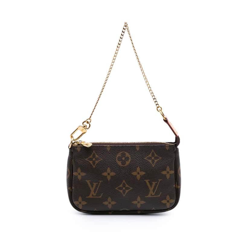 Louis Vuitton Monogram Mini Pochette Accessoires Brown Canvas Good condition - Front View