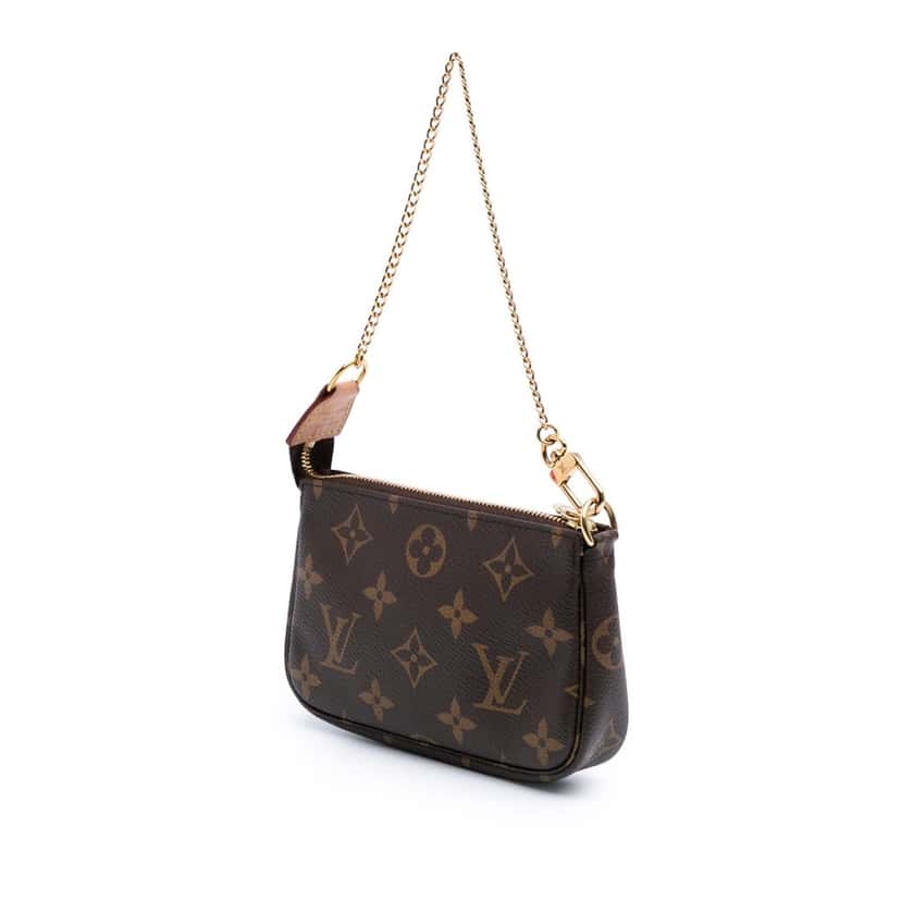 Louis Vuitton Monogram Mini Pochette Accessoires Brown Canvas Good condition - Back View