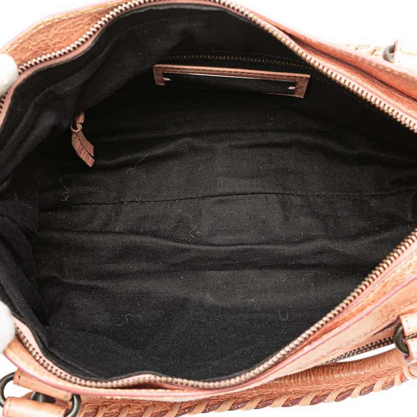 Balenciaga Lambskin Motocross Classic First Satchel Pink Leather Good condition - Model View