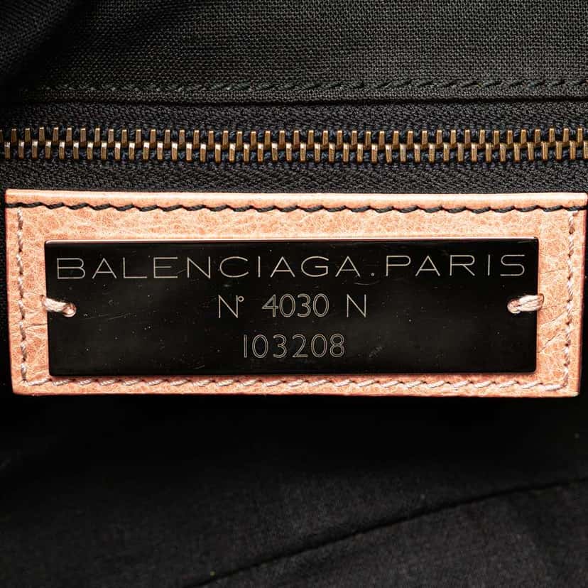 Balenciaga Lambskin Motocross Classic First Satchel Pink Leather Good condition - Box View