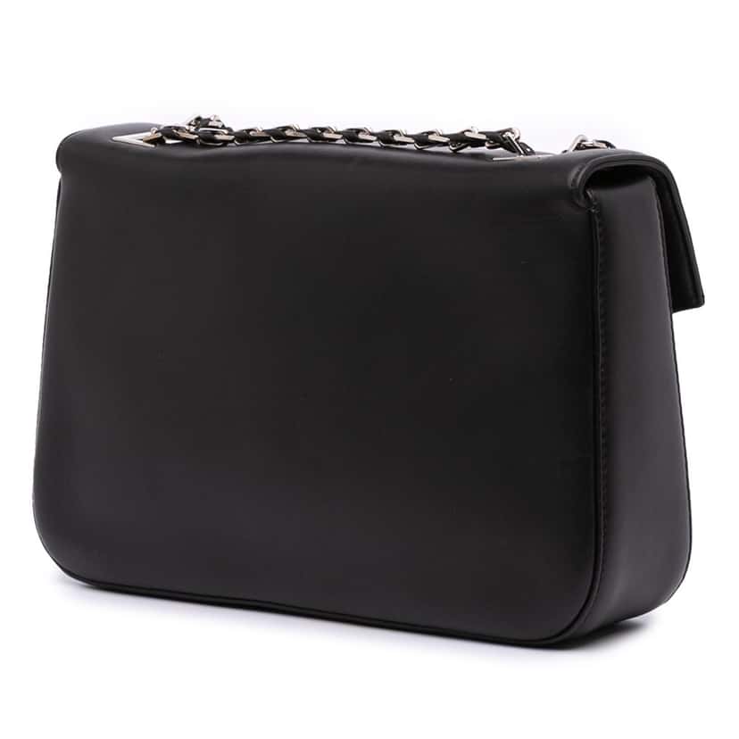 Fendi Nappa Be Baguette Crossbody Black Leather Good condition - Back View