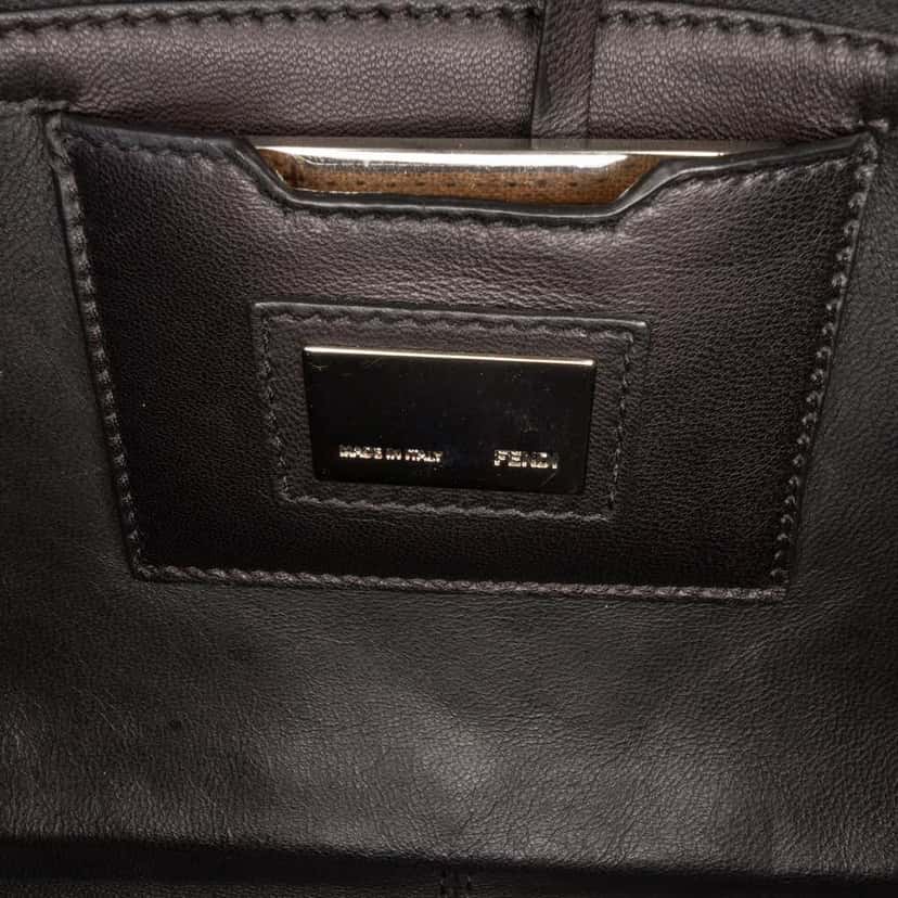 Fendi Nappa Be Baguette Crossbody Black Leather Good condition - Box View