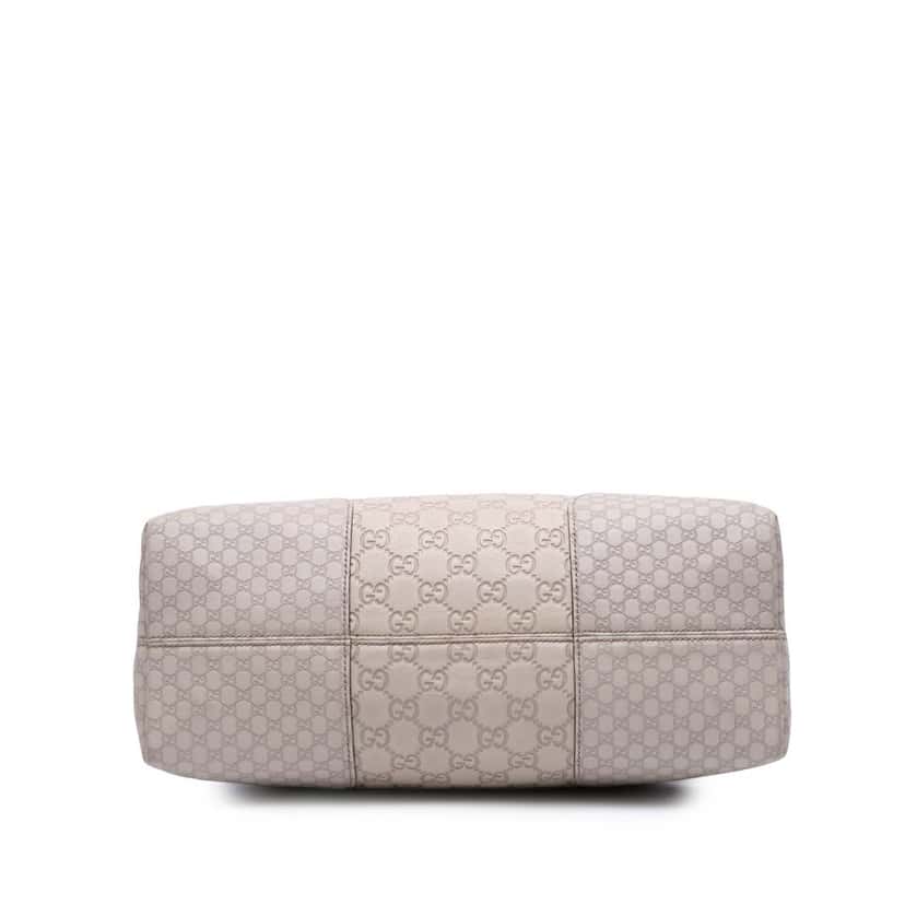Gucci Medium Guccissima Bree Dome Tote White Leather Good condition - Inside View