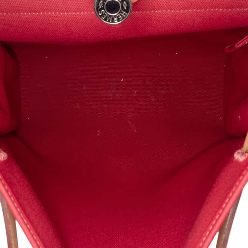 Hermès Toile Herbag Zip 31 Red Canvas Good condition - Model View