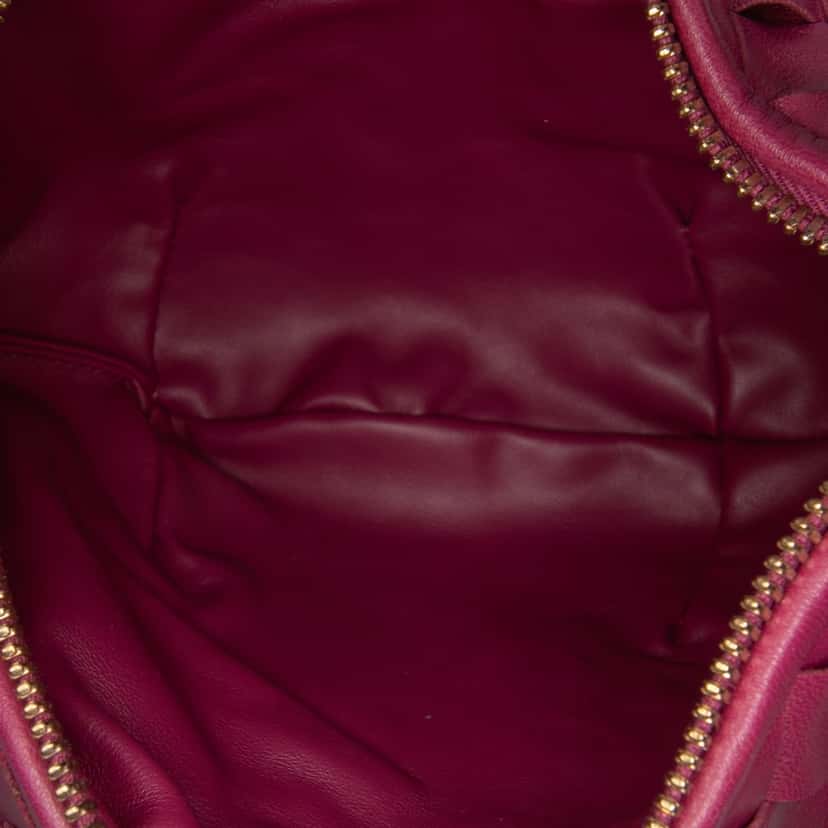 Bottega Veneta Mini Nappa Intrecciato Jodie Pink Leather Good condition - Model View