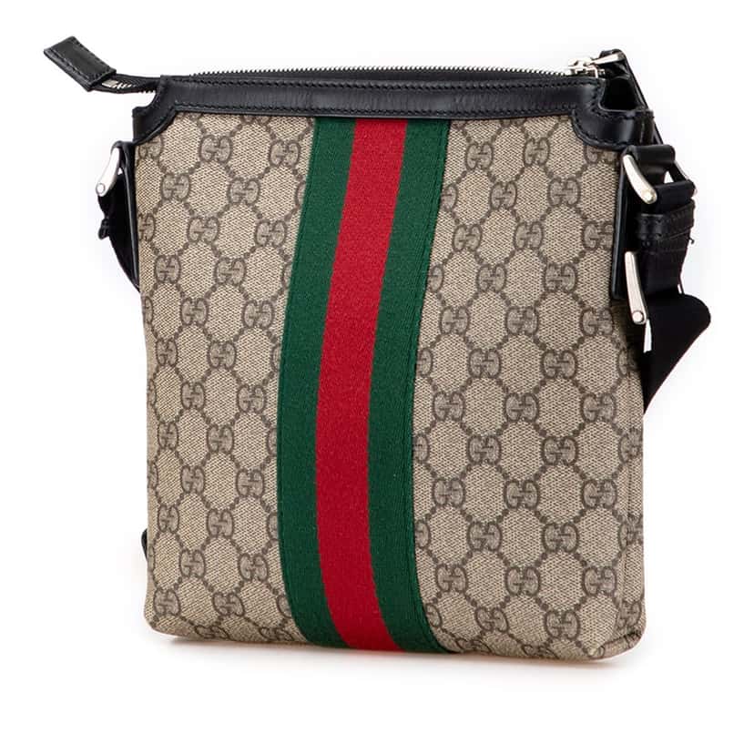 Gucci GG Supreme Web Crossbody Brown Canvas Good condition - Back View