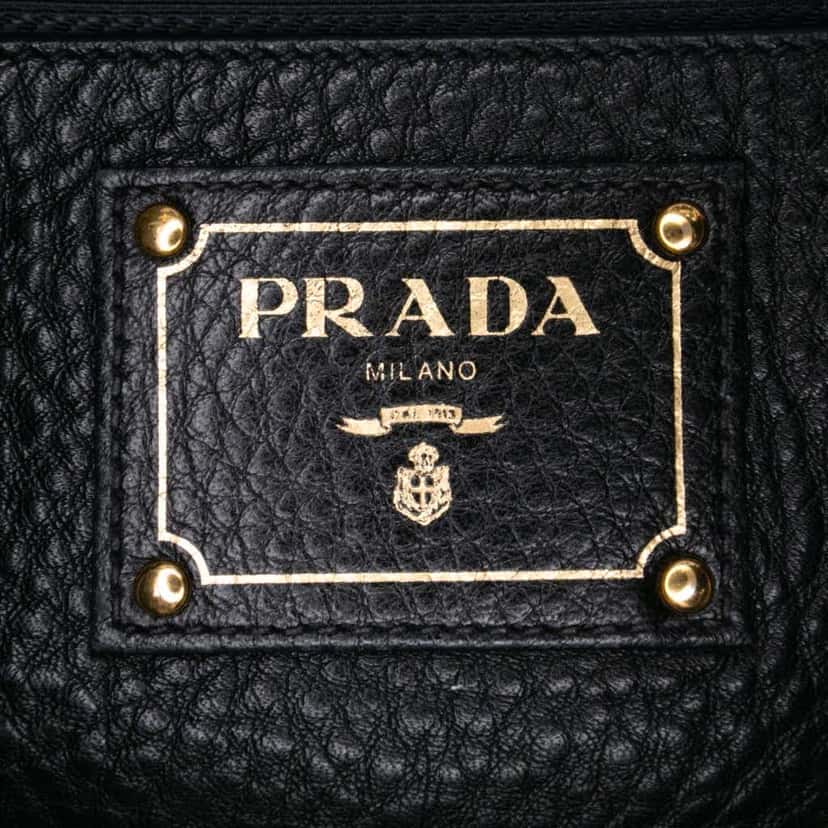 Prada Vitello Phenix Convertible Satchel Black Leather Good condition - Box View