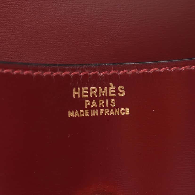 Hermès Box Calf Pochette Rio Red Leather Good condition - Box View