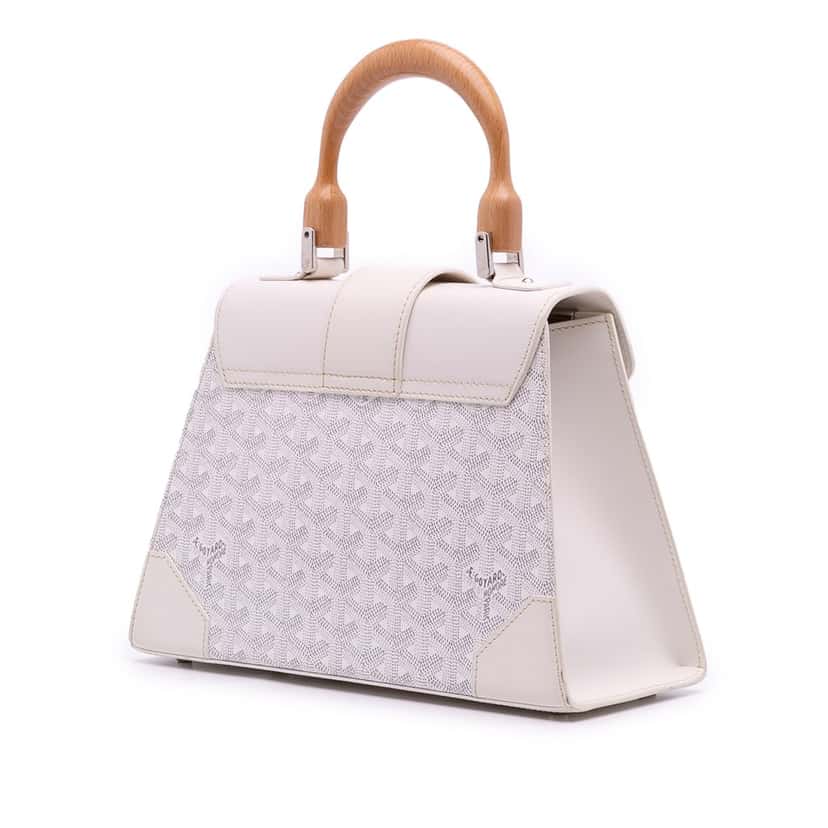 Goyard Goyardine Saigon Structured PM White Canvas Good condition - Back View