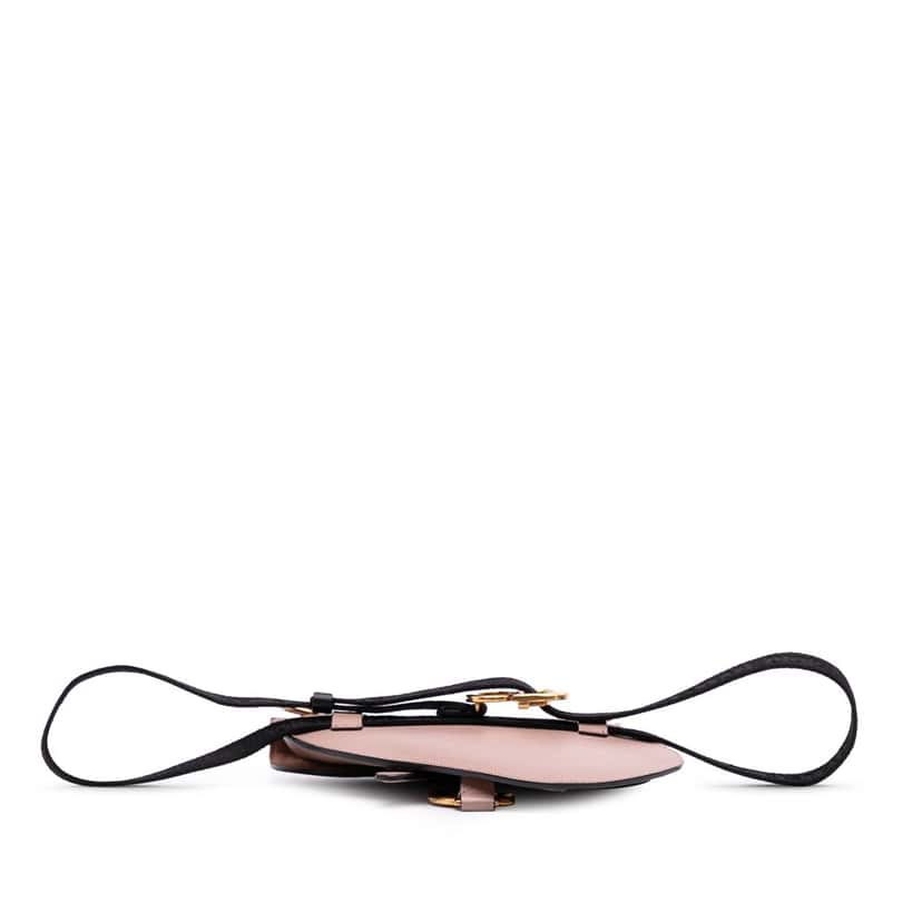 Dior Grained Calfskin Saddle Belt Bag Pink Leather Good condition - Inside View