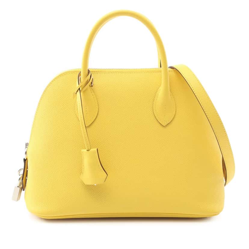 Hermès Epsom 1923 Bolide 25 Yellow Leather Good condition - Front View