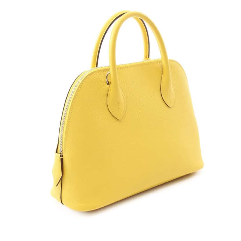 Hermès Epsom 1923 Bolide 25 Yellow Leather Good condition - Back View