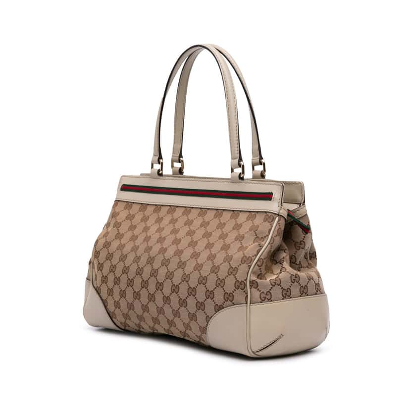 Gucci GG Canvas Mayfair Tote Brown Canvas Good condition - Back View