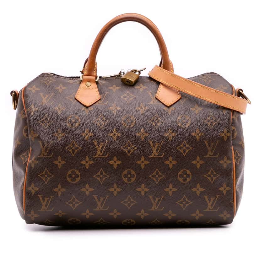 Louis Vuitton Monogram Speedy Bandouliere 30 Brown Canvas Fair condition - Front View