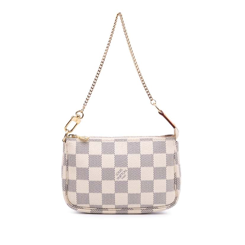 Louis Vuitton Damier Azur Mini Pochette Accessoires White Canvas Good condition - Front View