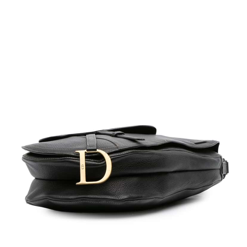Dior Leather Baudrier Saddle Bag Black Leather Good condition - Inside View