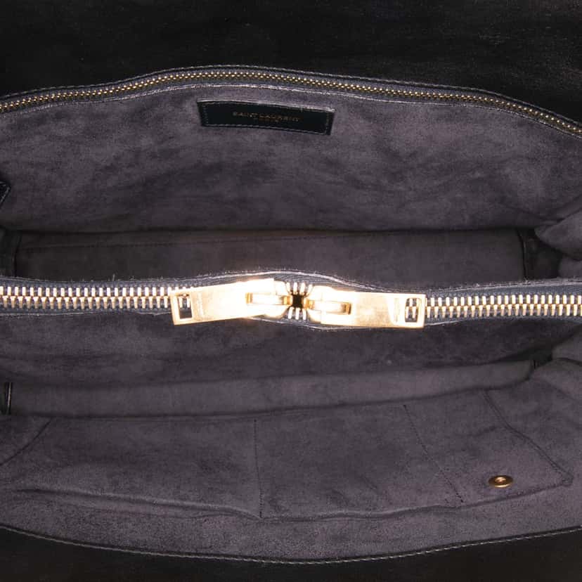 Saint Laurent Small Leather Sac De Jour Satchel Black Leather Good condition - Model View