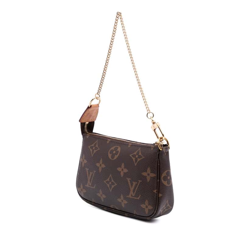 Louis Vuitton Monogram Mini Pochette Accessoires Brown Canvas Good condition - Back View