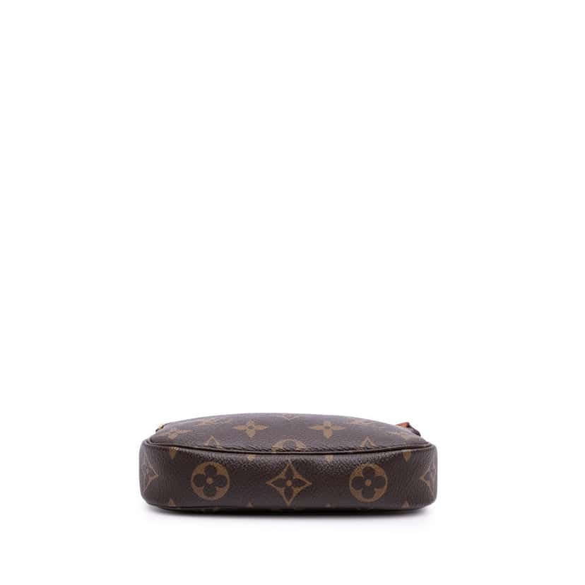 Louis Vuitton Monogram Mini Pochette Accessoires Brown Canvas Good condition - Inside View