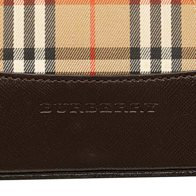 Burberry Haymarket Check Canvas Shoulder Bag Brown Canvas Good condition - Box View