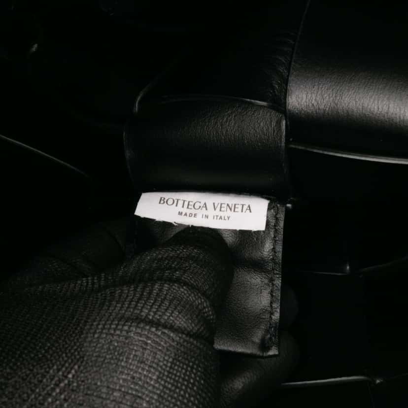 Bottega Veneta Nappa Intrecciato Casette Lantern Bucket Black Leather Very good condition - Box View