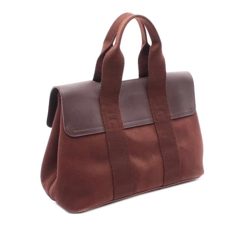 Hermès Toile and Swift Valparaiso PM Brown Canvas Good condition - Back View