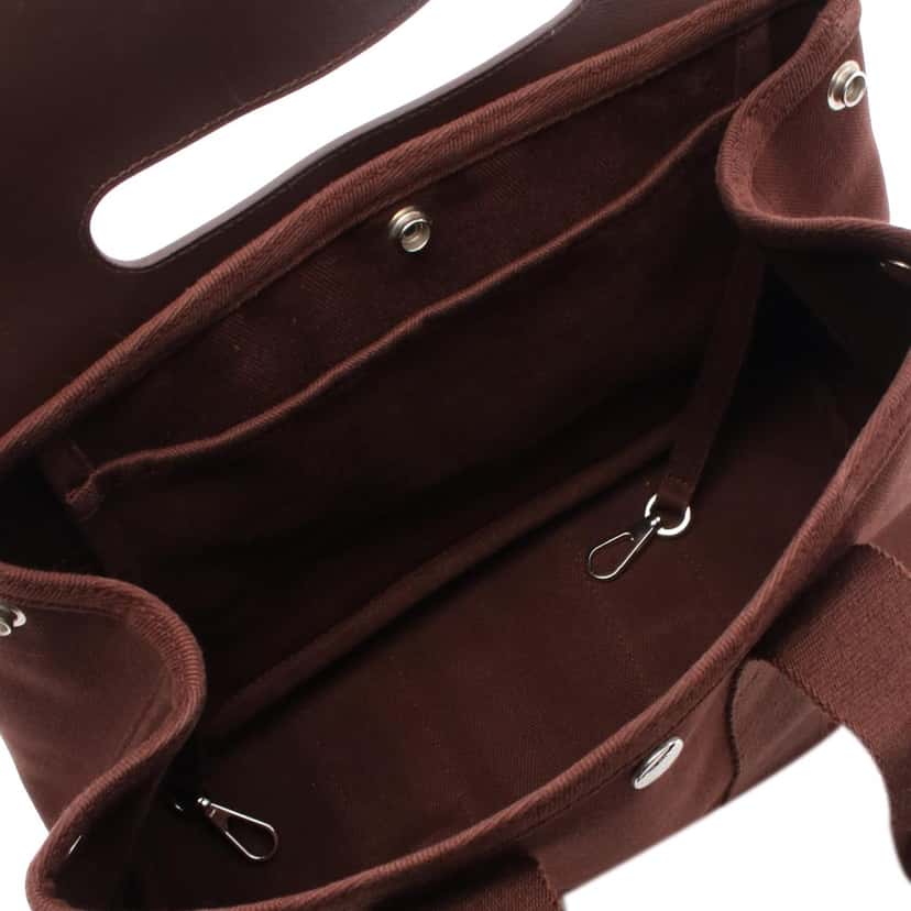 Hermès Toile and Swift Valparaiso PM Brown Canvas Good condition - Inside View