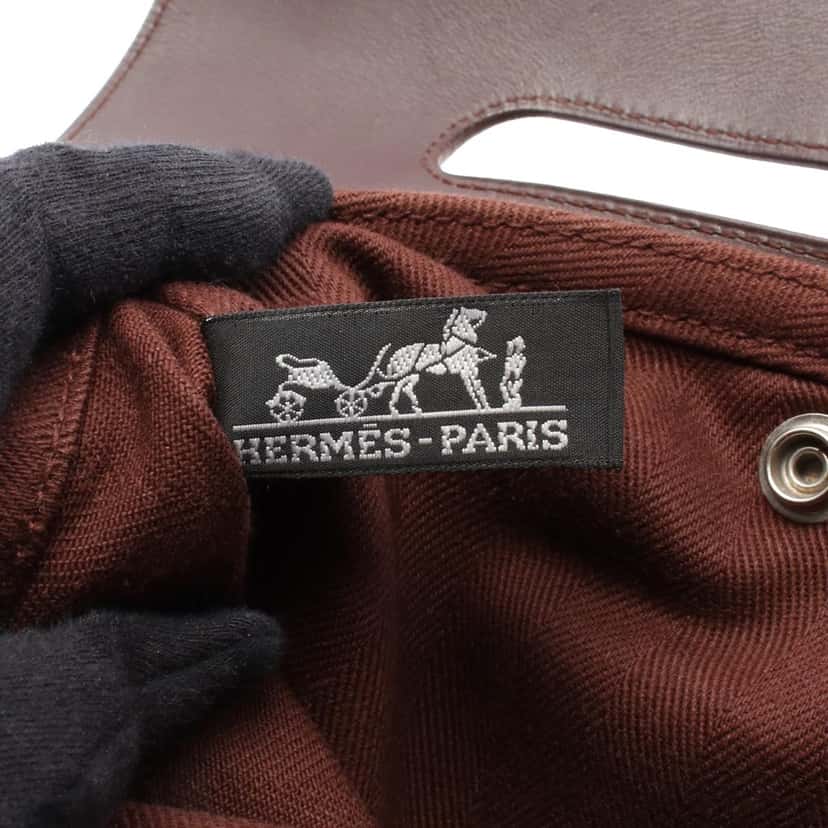 Hermès Toile and Swift Valparaiso PM Brown Canvas Good condition - Model View
