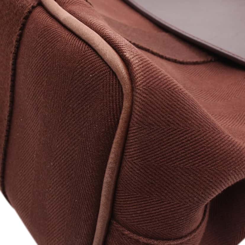 Hermès Toile and Swift Valparaiso PM Brown Canvas Good condition - Box View