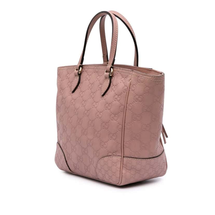 Gucci Small Guccissima Bree Satchel Pink Leather Good condition - Back View