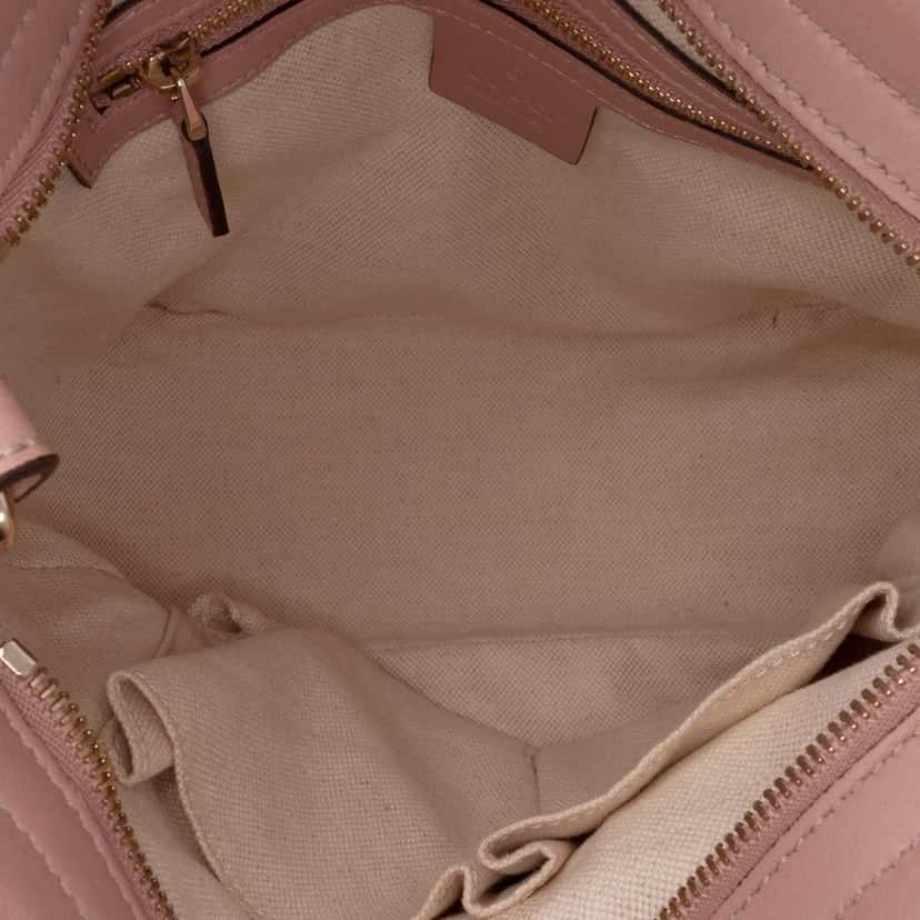Gucci Small Guccissima Bree Satchel Pink Leather Good condition - Model View