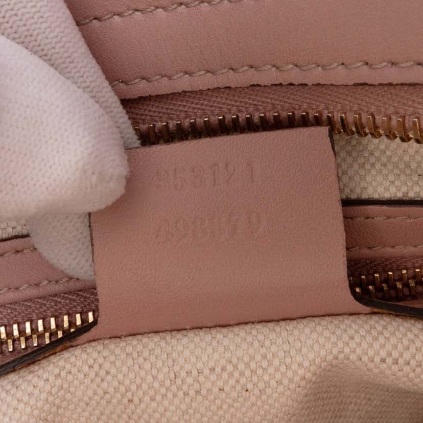 Gucci Small Guccissima Bree Satchel Pink Leather Good condition - Box View