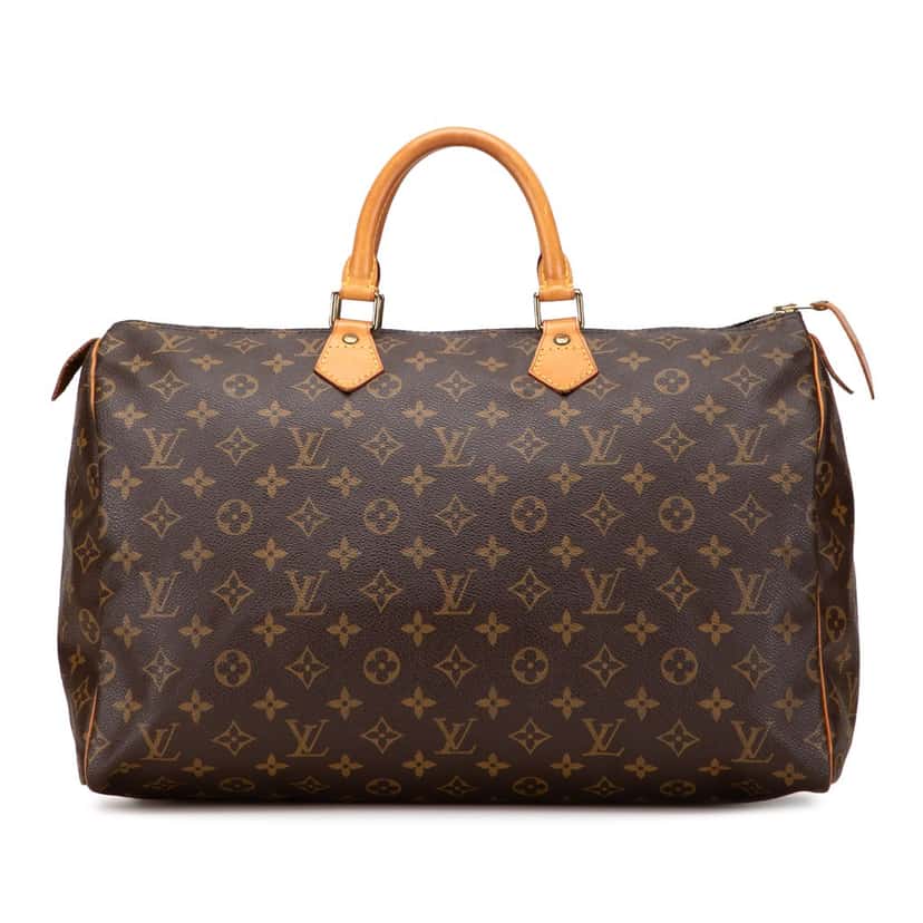 Louis Vuitton Monogram Speedy 40 Brown Canvas Good condition - Front View