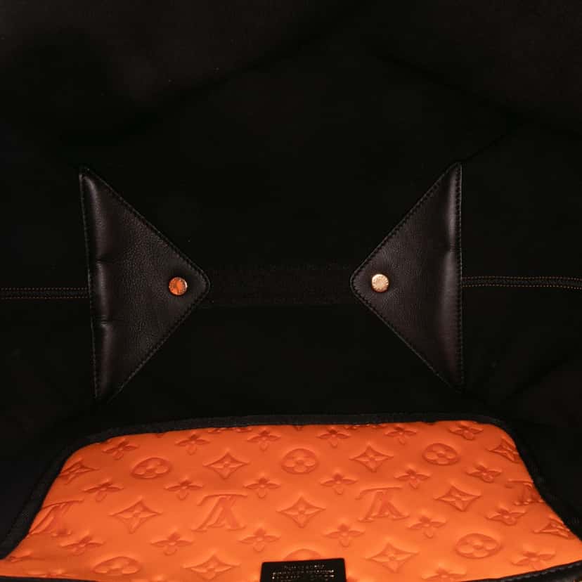 Louis Vuitton Monogram Embossed Neoprene Scuba MM Orange Polyester Fair condition - Model View