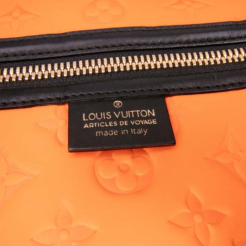 Louis Vuitton Monogram Embossed Neoprene Scuba MM Orange Polyester Fair condition - Box View