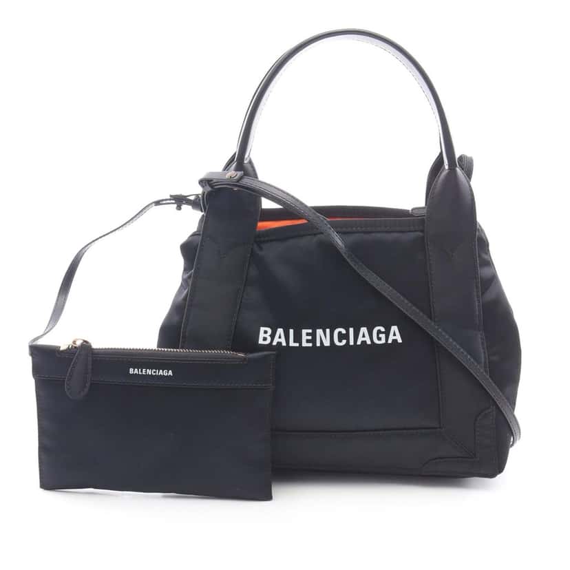 Balenciaga Nylon Navy Cabas Tote XS Black Good condition - Front View