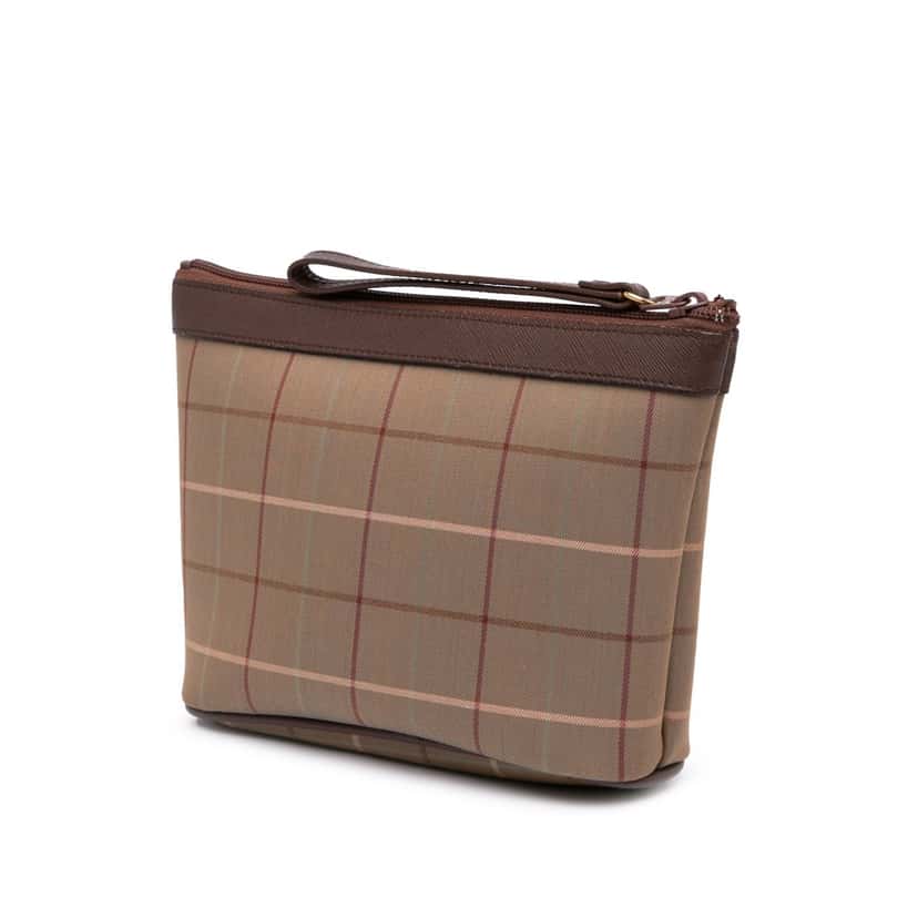 Burberry Vintage Check Canvas Clutch Brown Canvas Good condition - Back View