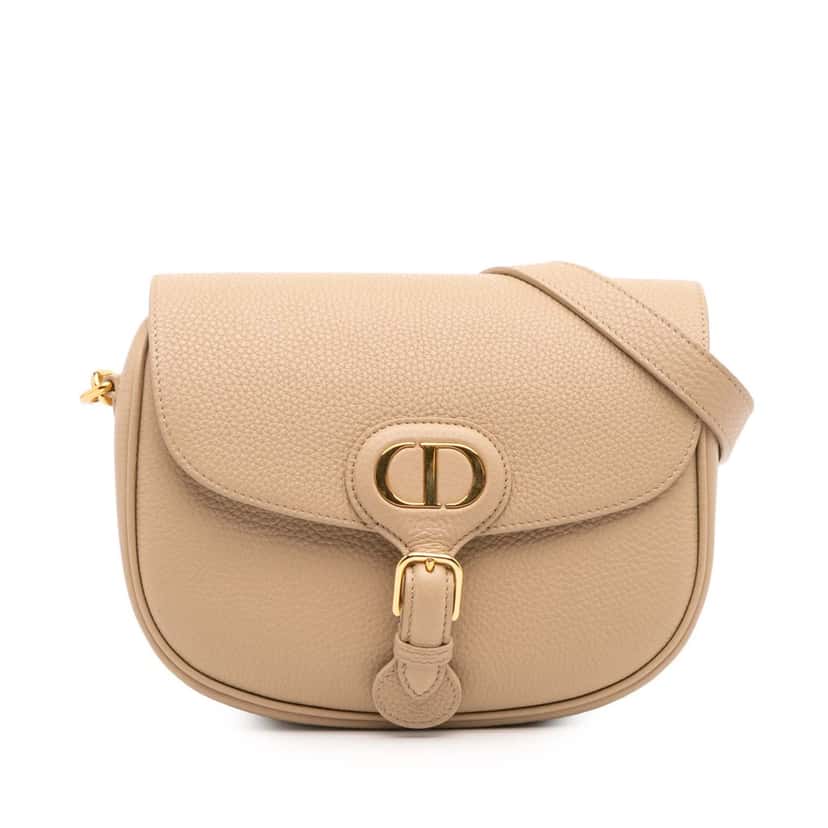 Dior Medium Grained Calfskin Bobby Crossbody Brown Leather Good condition - Front View
