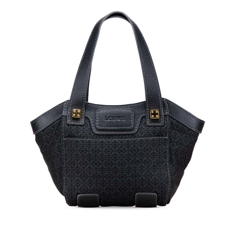 Loewe Anagram Canvas Tote Black Canvas Very good condition - Front View