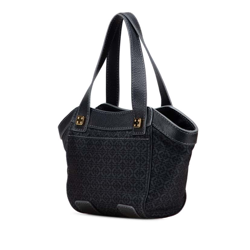 Loewe Anagram Canvas Tote Black Canvas Very good condition - Back View